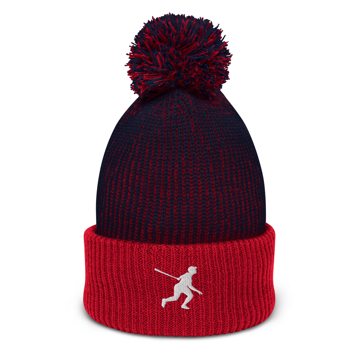 Two Color Pom-Pom Beanie Hat