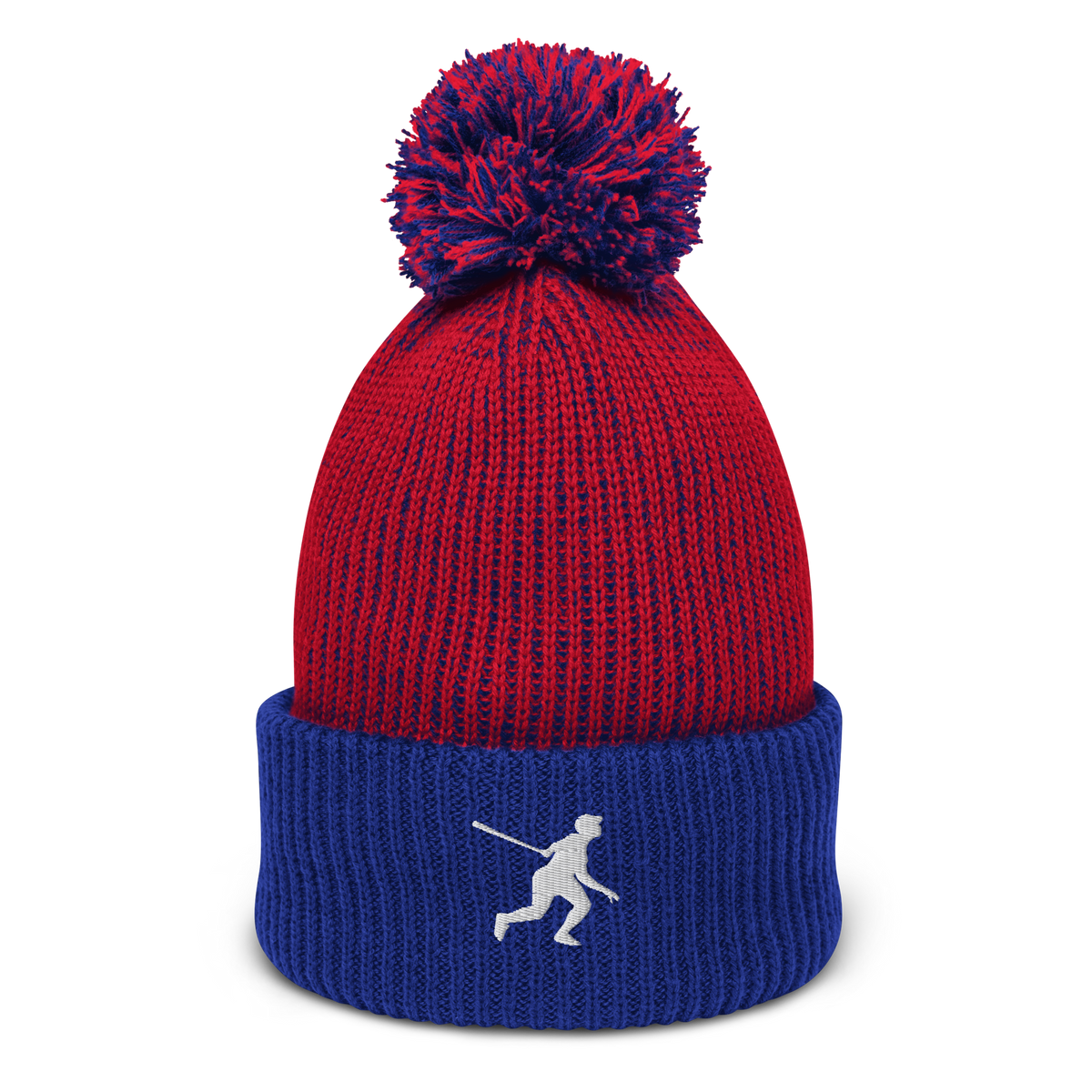 Two Color Pom-Pom Beanie Hat